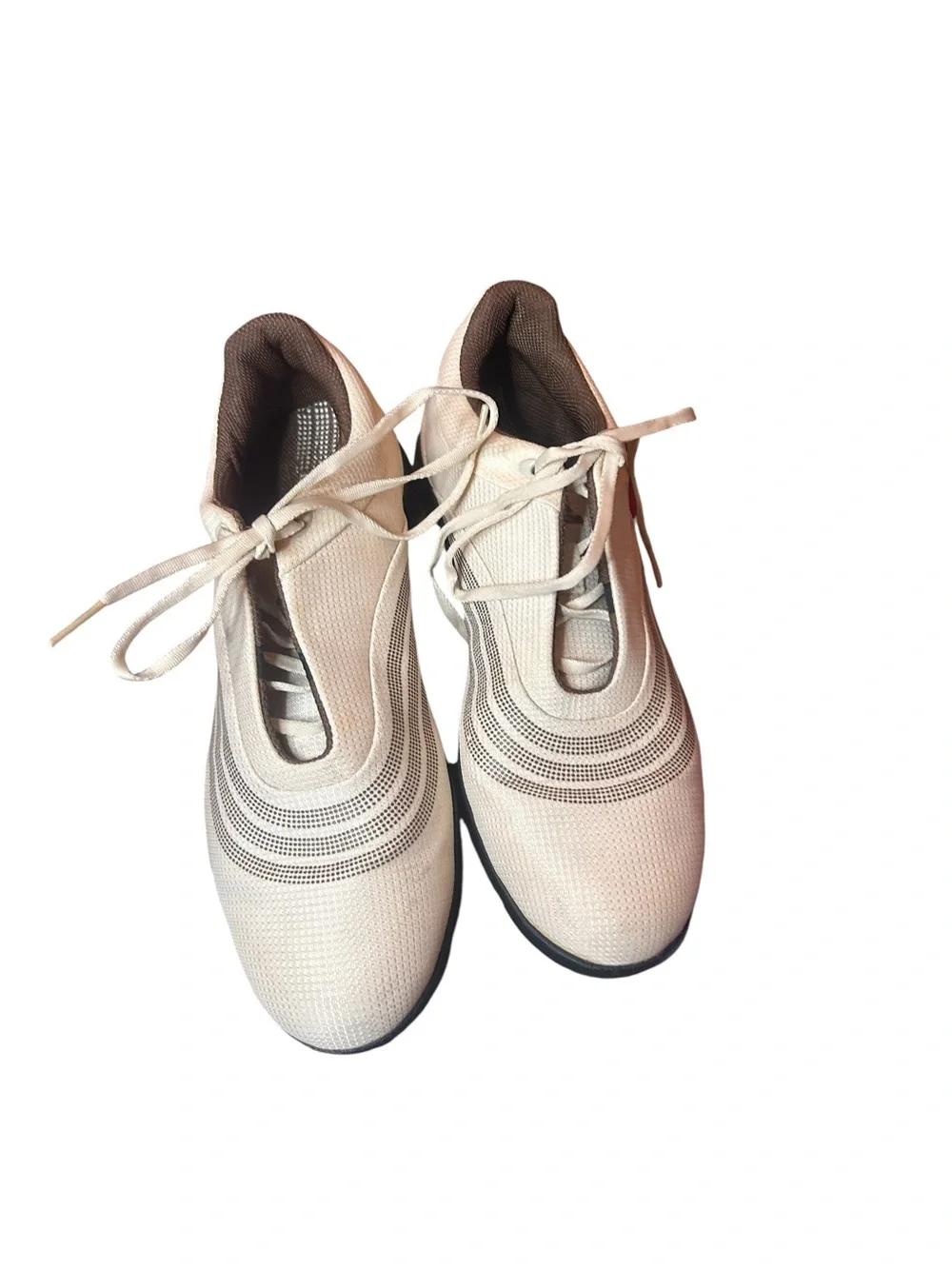 Adidas Women’s Golf Shoes White Brown Lace Up Size 7.5